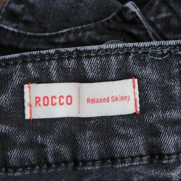 True Religion Jeans Mens 28 Black Rocco Relaxed Skinny Leg Flap Pocket Denim - Picture 11 of 13